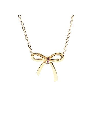 Tiffany & Co. Tiffany Bow Ribbon Necklace Pink Gold (18K) Ruby Men,Women Fashion Necklace (Pink Gold) (view 1)