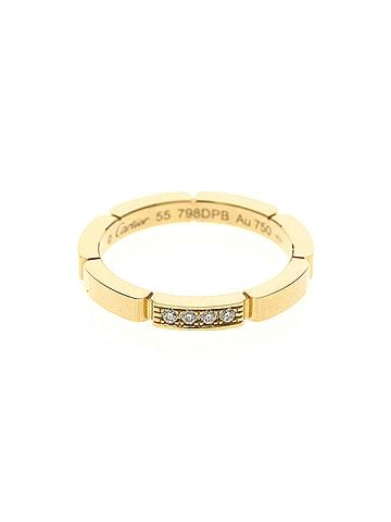Cartier Cartier Maillon Panthère Ring With 4 Diamonds Pink Gold (18K) Fashion Diamond Band Ring Pink Gold (view 1)