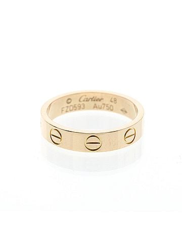 Cartier Cartier Mini Love Ring Pink Gold (18K) Fashion No Stone Band Ring Pink Gold (view 1)