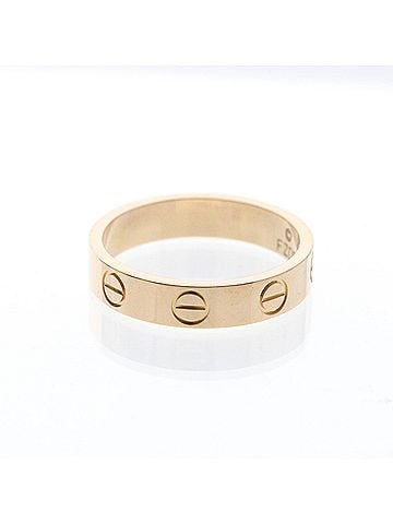 Cartier Cartier Mini Love Ring Pink Gold (18K) Fashion No Stone Band Ring Pink Gold (view 2)