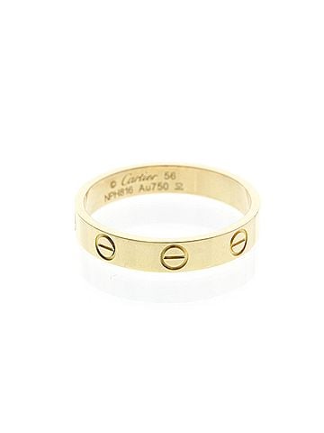 Cartier Cartier Mini Love Ring Yellow Gold (18K) Fashion No Stone Band Ring Gold (view 1)