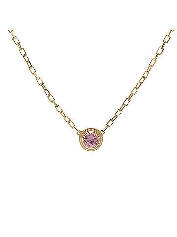 Cartier Cartier Damour Pink Sapphire Necklace Pink Gold (18K) Sapphire Men,Women Fashion Necklace (Pink Gold) (view 1)