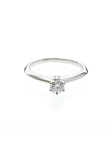 Tiffany & Co. Tiffany Solitaire Diamond Ring Platinum Fashion Diamond Band Ring Silver (view 1)