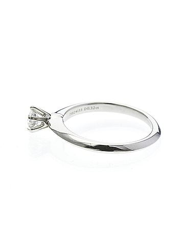 Tiffany & Co. Tiffany Solitaire Diamond Ring Platinum Fashion Diamond Band Ring Silver (view 2)