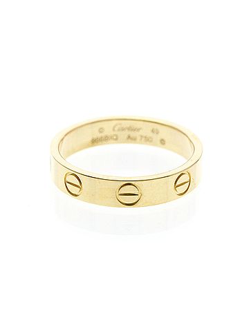 Cartier Cartier Mini Love Ring Yellow Gold (18K) Fashion No Stone Band Ring Gold (view 1)