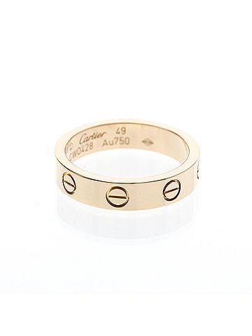 Cartier Cartier Mini Love Ring 1P Diamond B4050749 Pink Gold (18K) Fashion Diamond Band Ring Pink Gold (view 2)
