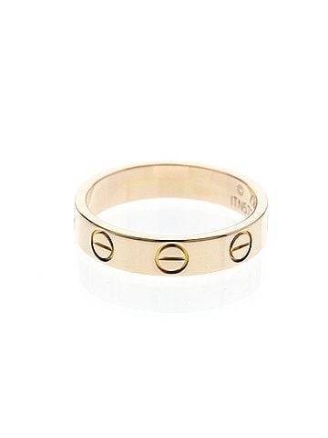 Cartier Cartier Mini Love Ring Pink Gold (18K) Fashion No Stone Band Ring Pink Gold (view 2)