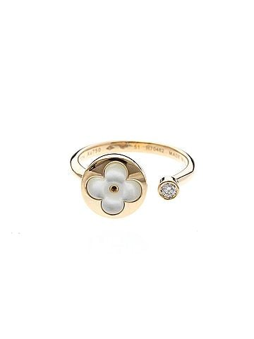 Louis Vuitton Louis Vuitton Sun Blossom Mini Ring Pink Gold (18K) Fashion No Stone Band Ring Pink Gold (view 1)