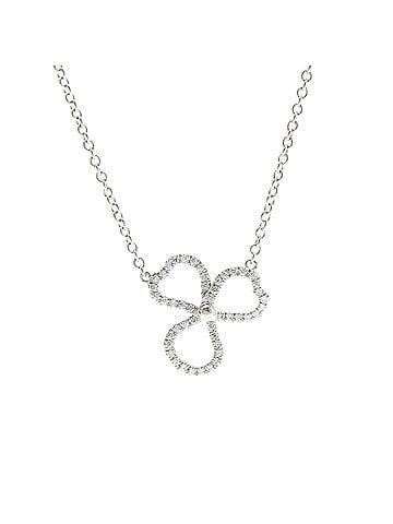 Tiffany & Co. Tiffany Open Paper Diamond Necklace Platinum Diamond Men,Women Fashion Necklace (Silver) (view 1)