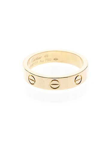 Cartier Cartier Mini Love Ring With 1 Diamond Pink Gold (18K) Fashion Diamond Band Ring Pink Gold (view 2)