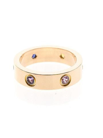 Cartier Cartier Love Ring Multistone Pink Gold (18K) Fashion Amethyst,Citrine,Garnet,Sapphire Band Ring Pink Gold (view 2)
