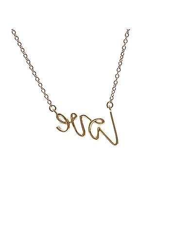 Tiffany & Co. Tiffany Graffiti Love Necklace Pink Gold (18K) No Stone Men,Women Fashion Necklace (Pink Gold) (view 2)