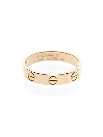 Cartier Cartier Mini Love Ring Pink Gold (18K) Fashion No Stone Band Ring Pink Gold (view 1)
