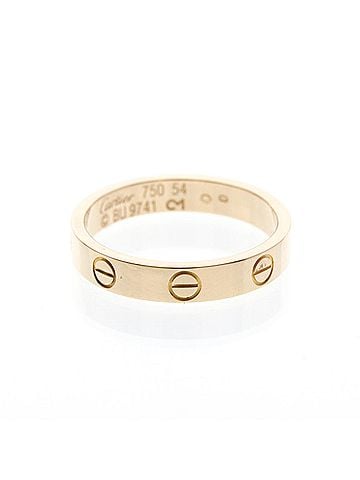 Cartier Cartier Mini Love Ring Pink Gold (18K) Fashion No Stone Band Ring Pink Gold (view 1)