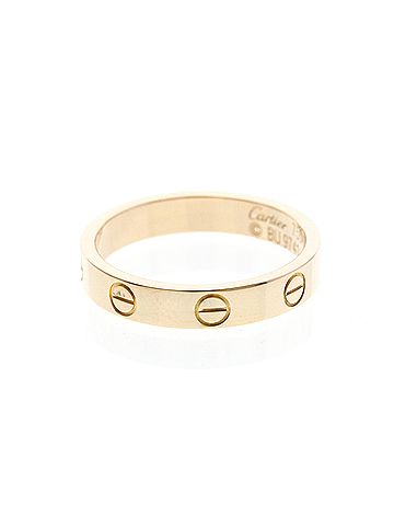 Cartier Cartier Mini Love Ring Pink Gold (18K) Fashion No Stone Band Ring Pink Gold (view 2)