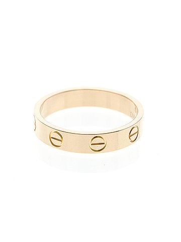Cartier Cartier Mini Love Ring Pink Gold (18K) Fashion No Stone Band Ring Pink Gold (view 2)