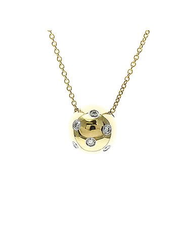 Tiffany & Co. Tiffany Dots Ball Necklace Yellow Gold (18K),Platinum Diamond Women,Men Fashion Necklace (Gold) (view 1)