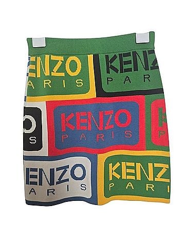 Kenzo Kenzo Paris Logo Label Intarsia Mini Skirt Casual Skirt (view 1)