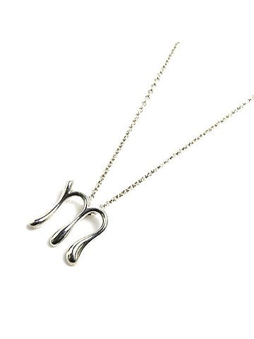 Tiffany & Co. TIFFANY&Co. Tiffany & Co. Sterling Silver 925 Letter Initial M Necklace 2.1g 42cm Women's (view 1)