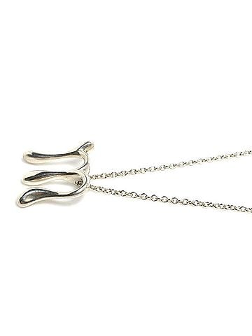 Tiffany & Co. TIFFANY&Co. Tiffany & Co. Sterling Silver 925 Letter Initial M Necklace 2.1g 42cm Women's (view 2)