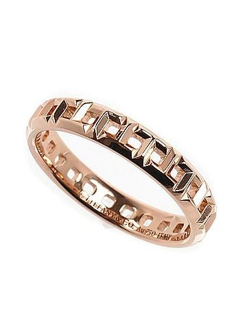 Tiffany & Co. TIFFANY&Co. Tiffany & Co. 18KPG Pink Gold T True Ring (2.8g) Women's (view 1)