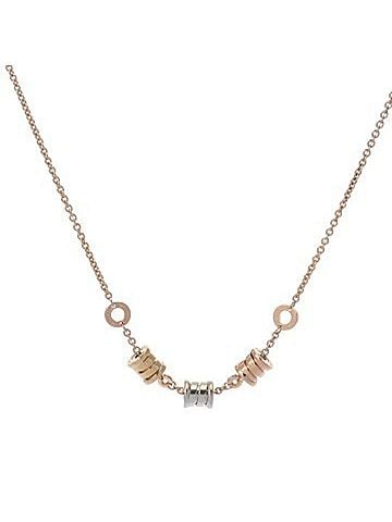Bvlgari BVLGARI B-ZERO1 Three Elements Necklace for Women, 18K Pink Gold (PG), Yellow (18K White Gold), Used, Grade A, Ginzo (view 1)
