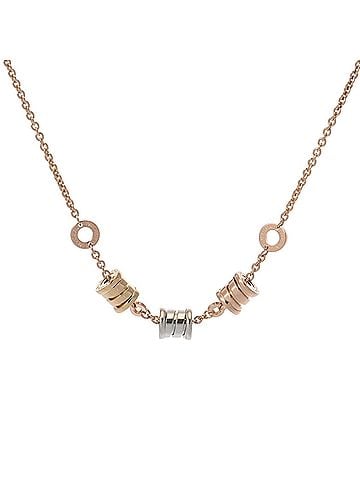 Bvlgari BVLGARI B-ZERO1 Three Elements Necklace for Women, 18K Pink Gold (PG), Yellow (18K White Gold), Used, Grade A, Ginzo (view 2)