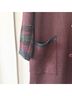 Magic Stripes Burgundy Gray Denim Jacket Size M - photo 8