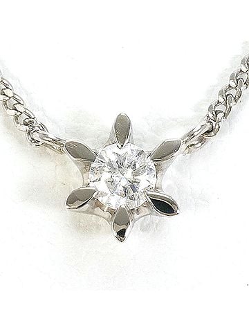 Unbranded Pm850 Platinum Necklace with 0.1ct Diamond, Total Weight 2.6g, 41cm, Like New Condition (view 1)
