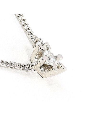 Unbranded Pm850 Platinum Necklace with 0.1ct Diamond, Total Weight 2.6g, 41cm, Like New Condition (view 2)