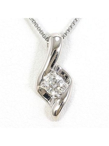 Unbranded PT900 Platinum / PT850 Necklace with 0.129 ct Diamond, Total Weight 2.6g, 46cm, Like New Condition (view 1)