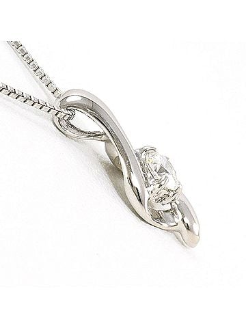 Unbranded PT900 Platinum / PT850 Necklace with 0.129 ct Diamond, Total Weight 2.6g, 46cm, Like New Condition (view 2)