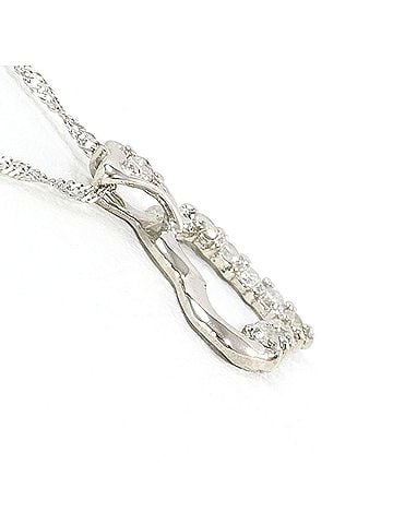 Unbranded PT1000 Platinum / PT850 Necklace with 0.10 ct Diamond, Total Weight 1.4g, 42cm, Like New Condition (view 2)