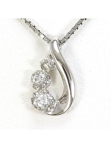 Unbranded PT900 Platinum / PT850 Necklace with 0.06 ct Diamond, Total Weight 2.0g, 40cm, Like New Condition (view 1)