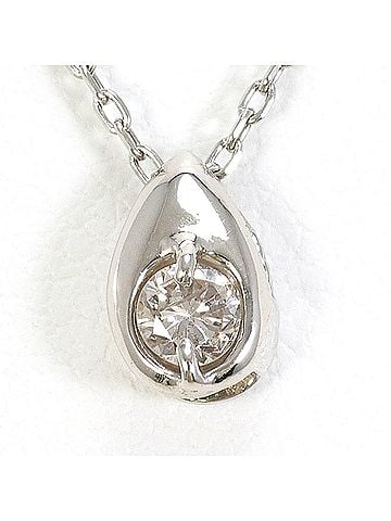 Unbranded PT1000 Platinum / PT850 Necklace with 0.10 ct Diamond, Total Weight 2.0g, 45cm, Like New Condition. (view 1)
