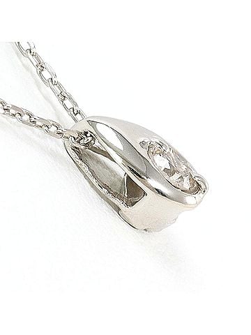Unbranded PT1000 Platinum / PT850 Necklace with 0.10 ct Diamond, Total Weight 2.0g, 45cm, Like New Condition. (view 2)