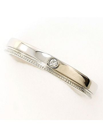 Unbranded PT900 Platinum Ring with 0.01ct Diamond, Total Weight 3.5g, Like New Condition. (view 1)
