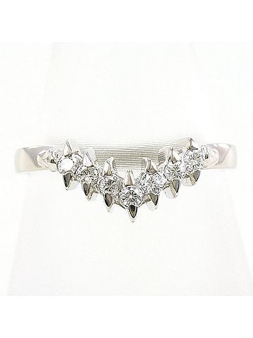 Unbranded PT900 Platinum Ring, 1 Diamond (0.14ct), Total Weight 2.9g, Like New Condition. (view 1)