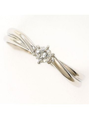 Unbranded PT900 Platinum Ring, 1 Diamond (0.10ct), Total Weight 2.7g, Like New Condition. (view 1)