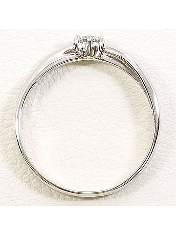 Unbranded PT900 Platinum Ring, 1 Diamond (0.10ct), Total Weight 2.7g, Like New Condition. (view 2)