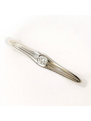 Unbranded PT900 Platinum Ring, 1 Diamond (0.03ct), Total Weight 2.6g, Like New Condition. (view 1)