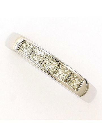 Unbranded PT900 Platinum Ring, 1 Yellow Diamond, 0.50ct, Total Weight 3.1g, Like New Condition. (view 1)