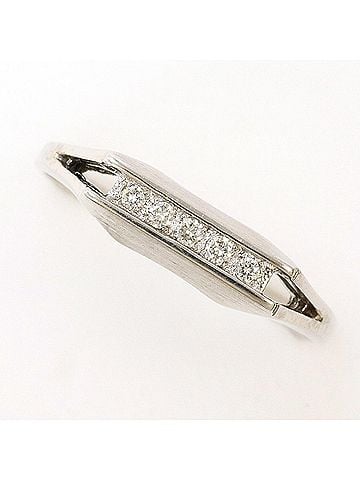 Unbranded K14 14K WG White Gold Ring, 1 Diamond, 0.05ct, Total Weight 1.5g, Like New Condition. (view 1)