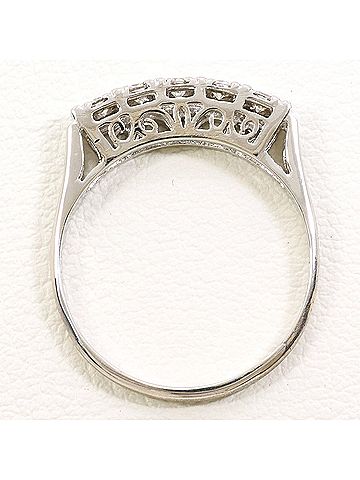 Unbranded Platinum ring with 0.17ct diamond, total weight 2.4g, like new. (view 2)