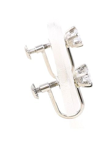 Unbranded PT900 Platinum Earrings with 0.21 ct Diamonds, Total Weight 1.6g, Like New Condition. (view 2)