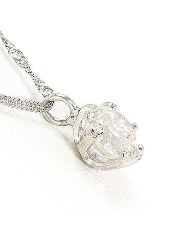 Unbranded PT999 Platinum / PT850 Necklace with 0.4ct Diamond, Total Weight 0.9g, 42cm, Like New Condition. (view 2)