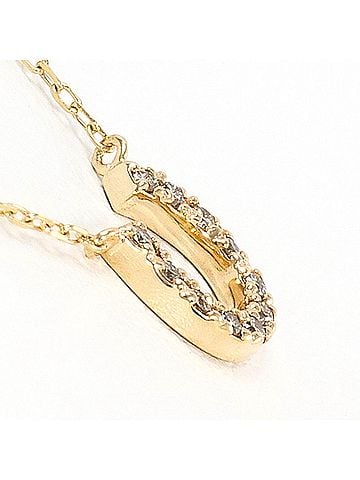 Unbranded K10 10K YG Yellow Gold Necklace with Diamond (no carat marking), Total Weight 1.0g, 40cm, Like New Condition. (view 2)