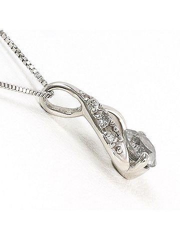 Unbranded K10 10K WG White Gold Necklace with 0.35ct Diamond, Total Weight 1.4g, 40cm, Like New Condition (view 2)