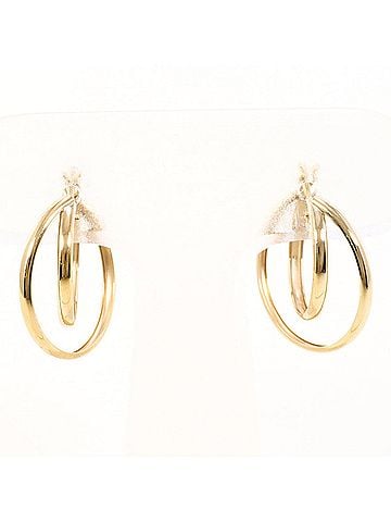 Unbranded K10 10K YG Yellow Gold Earrings, Total Weight 0.8g, Like New Jewelry (view 1)
