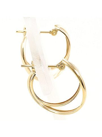 Unbranded K10 10K YG Yellow Gold Earrings, Total Weight 0.8g, Like New Jewelry (view 2)
